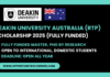 Deakin University Australia RTP Scholarship