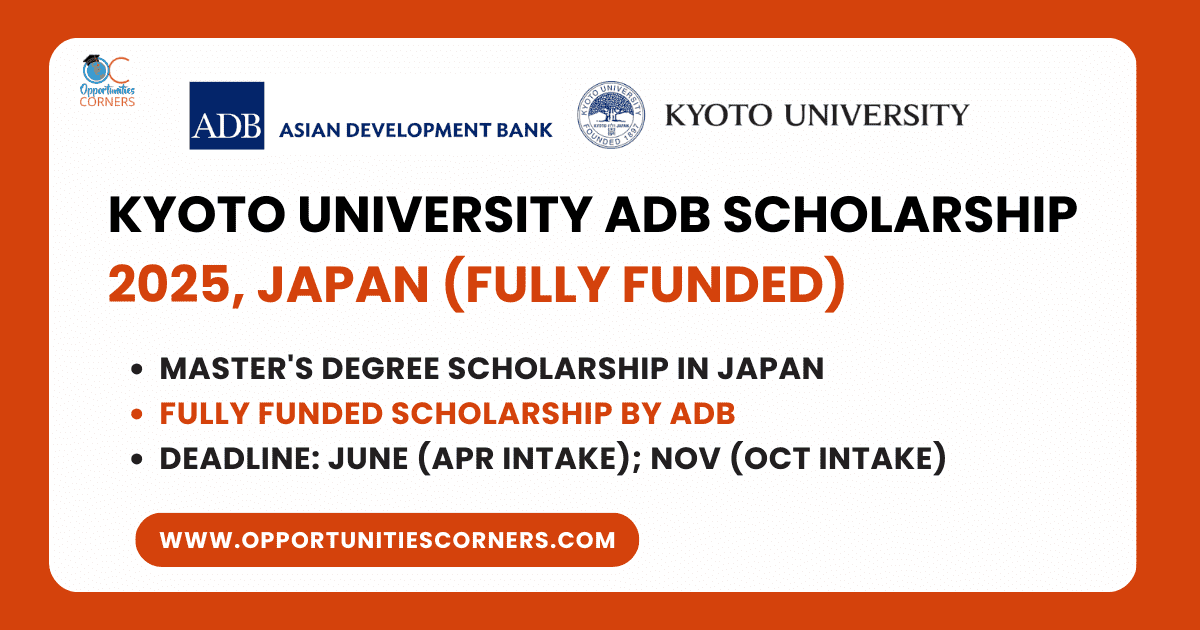 KYOTO University ADB Scholarship 2025, Japan (Fully Funded)
