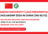 Jiangsu University (JSU) Presidential Scholarship