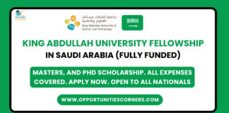King Abdullah University Scholarship 2026
