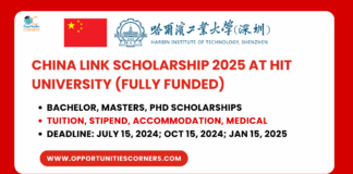 China Link Scholarship 2025 at HIT University