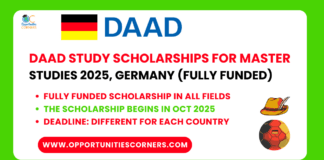 DAAD Study Scholarships for Master Studies 2025