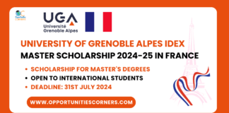 University of Grenoble Alpes Idex Master Scholarship