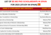 BS MS PhD Scholarships in Spain