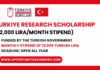 Turkiye Research Scholarship