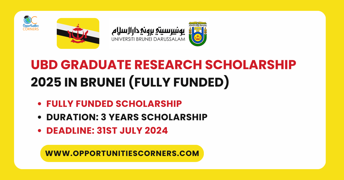 UBD Graduate Research Scholarship 2025 in Brunei (Fully Funded)