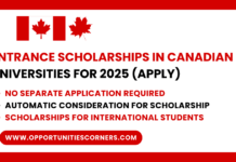 Entrance Scholarships in Canadian Universities for 2025 (Apply) Entrance Scholarships in Canadian Universities