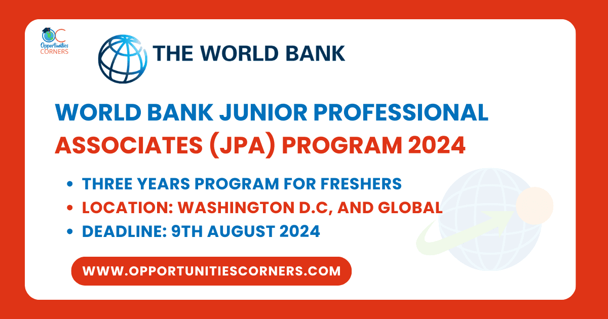 World Bank Junior Professional Associates (JPA) Program 2024