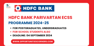 HDFC Bank Parivartan ECSS Programme