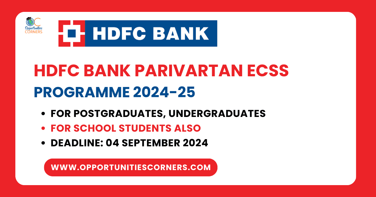 HDFC Bank Parivartan ECSS Programme 2024-25