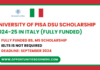University of Pisa DSU Scholarship
