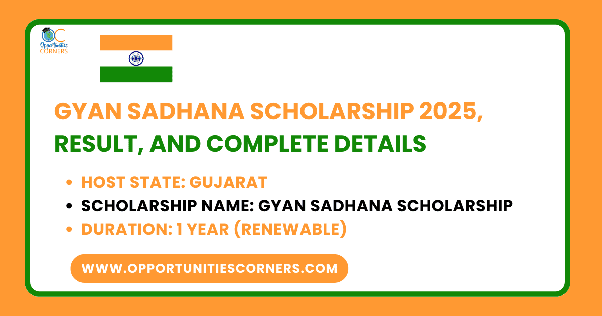 Gyan Sadhana Scholarship 2025, Result, and Complete Details