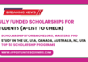 Fully Funded Scholarships