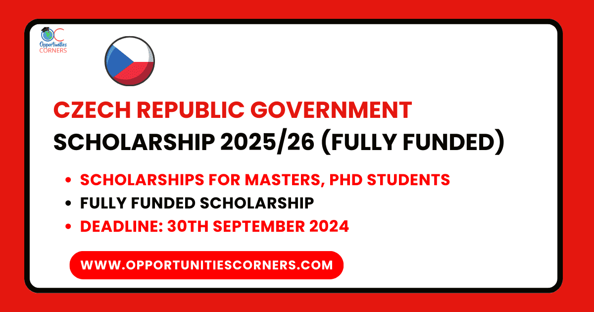 Czech Republic Government Scholarship 2025/26 (Fully Funded)