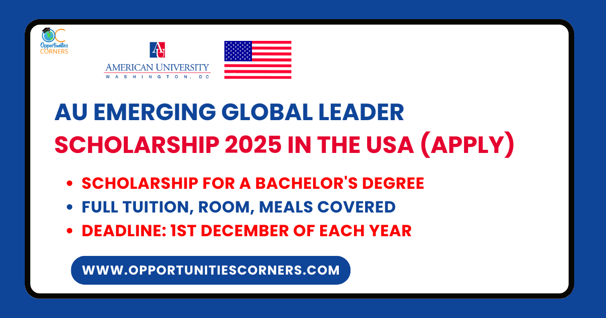 AU Emerging Global Leader Scholarship 2025 in the USA