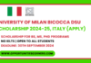 University of Milan Bicocca DSU Scholarship