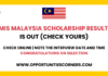 MIS Malaysia Scholarship 2024 Result