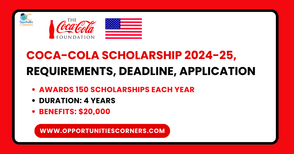 CocaCola Scholarship 202425, Requirements, Deadline, Application