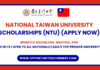 National Taiwan University Scholarships