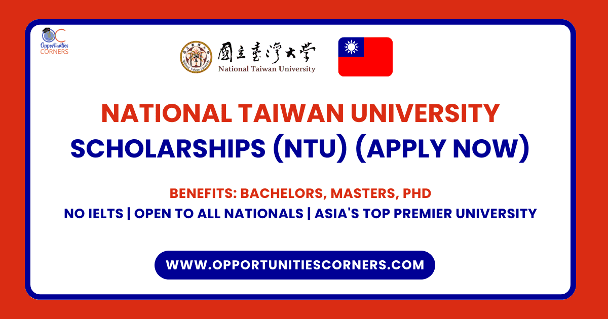 National Taiwan University Scholarships 2025 (February Intake)