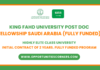 King Fahd University Post Doc Fellowship
