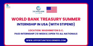 World Bank Treasury Summer Internship