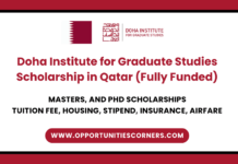 Doha Institute for Graduate Studies Scholarship 2026 (Fully Funded) Doha Institute for Graduate Studies Scholarship