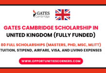 Gates Cambridge Scholarship 2026 in UK (Fully Funded) Gates Cambridge Scholarship 2025