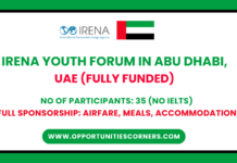 IRENA Youth Forum 2027 in Abu Dhabi, UAE (Fully Funded)
