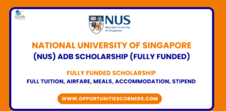 National University of Singapore ADB Scholarship 2025