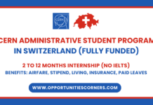 CERN Administrative Student Program 2026