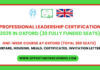 Professional Leadership Certification 2025