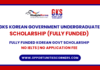 GKS Korean Government Undergraduate Scholarship 2025