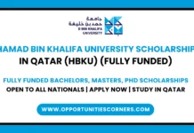 Hamad Bin Khalifa University Scholarship 2026 (Fully Funded) Hamad Bin Khalifa University Scholarship 2025
