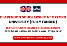 Clarendon Scholarship 2026 at Oxford University, UK (Fully Funded) Clarendon Scholarship 2026