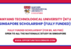 NTU Singapore Scholarship