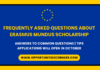 Frequently Asked Questions About Erasmus Mundus Scholarship
