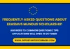 Frequently Asked Questions About Erasmus Mundus Scholarship
