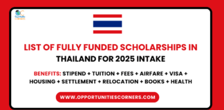 List of Fully Funded Scholarships in Thailand