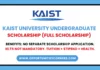KAIST University Undergraduate Scholarship