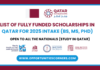 Fully Funded Scholarships in Qatar for 2026