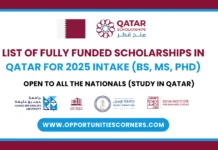List of Fully Funded Scholarships in Qatar for 2026 Intake Fully Funded Scholarships in Qatar for 2026