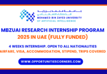 MBZUAI Research Internship