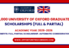 1000 University of Oxford Graduate Scholarships