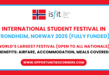 International Student Festival in Norway 2027 (Fully Funded) International Student Festival in Norway 2027