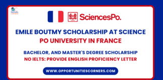 Emile Boutmy Scholarship 2025