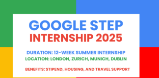Google STEP Internship 2025
