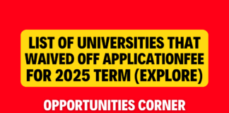 List of Universities that Waived Off Application Fee