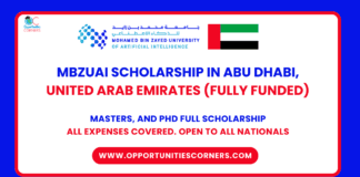 2026 MBZUAI Scholarship