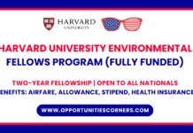 Harvard Environmental Fellows Program 2027